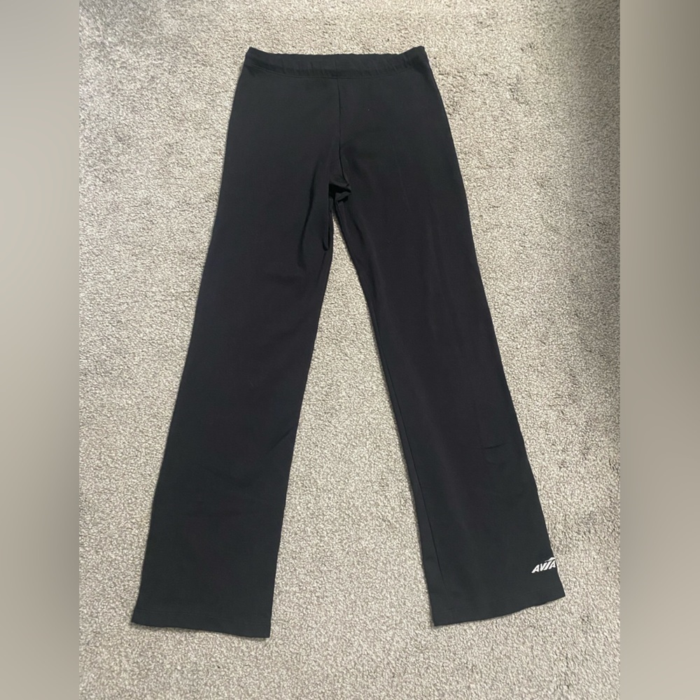 Girls black sweat pants, flare out, size small​​​​​